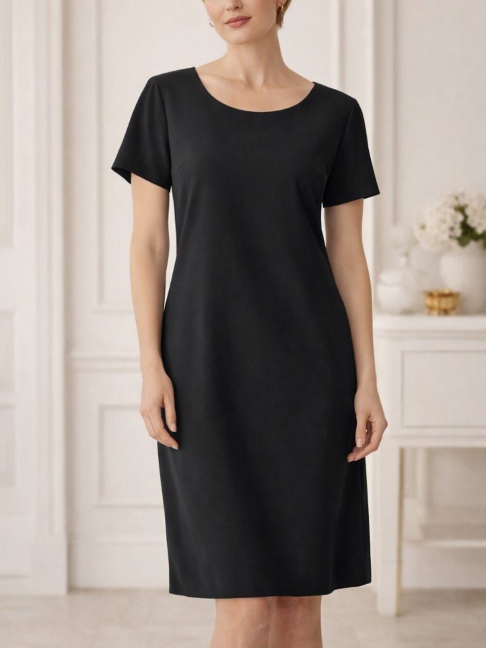 🇨🇦 Tailored Style Black Dress | Size 6 | Quiet Luxury Minimalist | Vintage